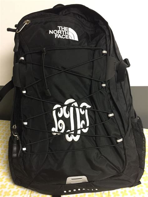monogrammed north face backpack